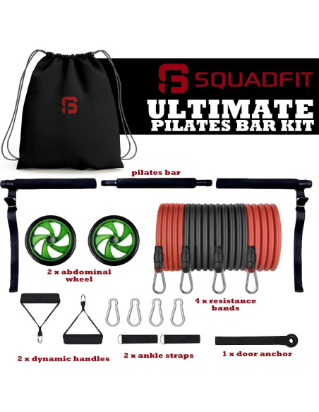 Kit de Fitness SquadFit: Tablero de Flexiones y Barra de Pilates Kit de Fitness SquadFit: Tablero de Flexiones y Barra de Pilates