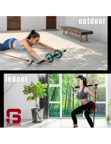 Kit de Fitness SquadFit: Tablero de Flexiones y Barra de Pilates