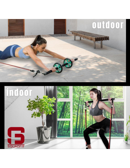 Kit de Fitness SquadFit: Tablero de Flexiones y Barra de Pilates Kit de Fitness SquadFit: Tablero de Flexiones y Barra de Pilates