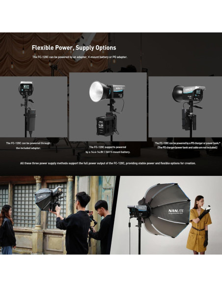 Luz de Video LED Nanlite FC-120C RGBWW 145W 2700K-7500K Luz de Video LED Nanlite FC-120C RGBWW 145W 2700K-7500K