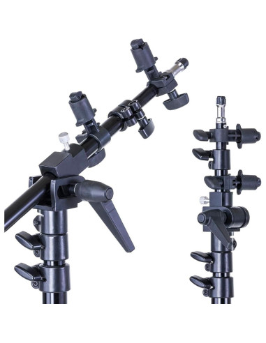 Soporte de Luz Flashpoint 3.5m Aluminio 5 Secciones con Brazo