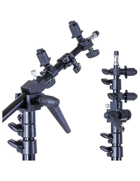 Soporte de Luz Flashpoint 3.5m Aluminio 5 Secciones con Brazo Soporte de Luz Flashpoint 3.5m Aluminio 5 Secciones con Brazo