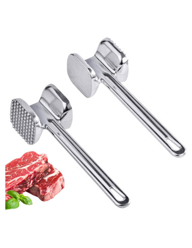 Aplastador de Carne Increíble Abby 2-Pack Aluminio Doble Cara