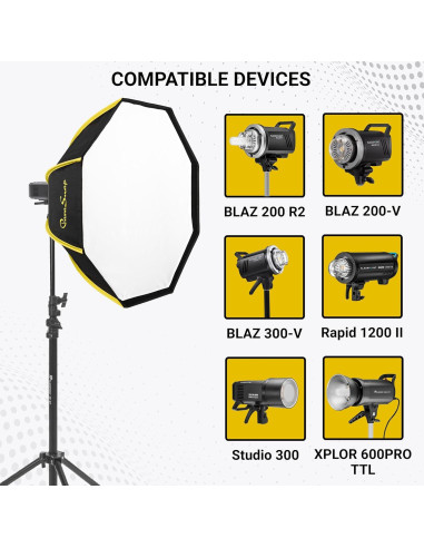 Glow ParaSnap 60cm Beauty Dish Softbox Bowens con SterlingFibre