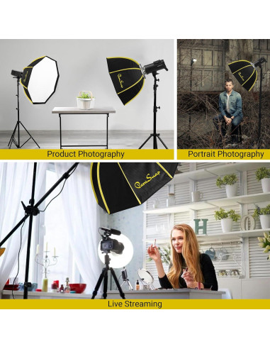 Glow ParaSnap 60cm Beauty Dish Softbox Bowens con SterlingFibre