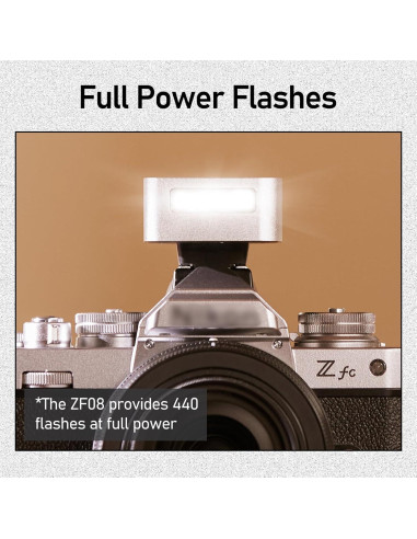 Flash Mini Speedlite ZENIKO ZF08 - Potencia Ajustable, Carga Tipo-C