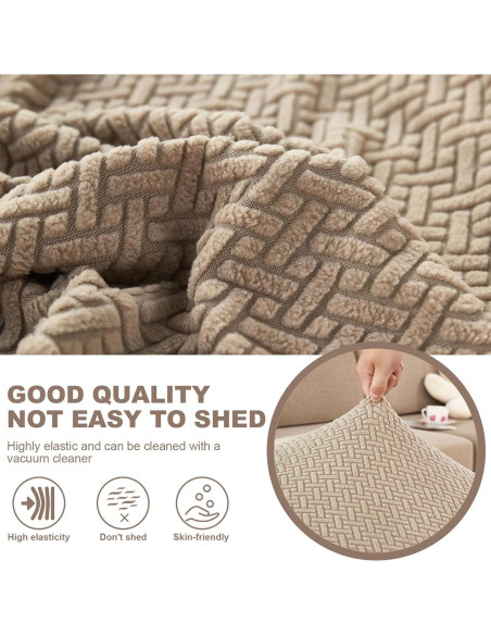 Funda de Sofá Universal ShowyLive Antideslizante Camel 185x112cm Funda de Sofá Universal ShowyLive Antideslizante Camel 185x112cm