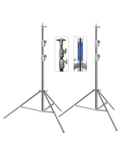 Soporte de luz Cevoqin 2.8 m acero inoxidable 2 unidades