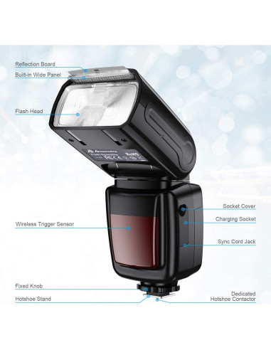 Flash Speedlite Powerextra FK310G Inalámbrico 2.4G para DSLR