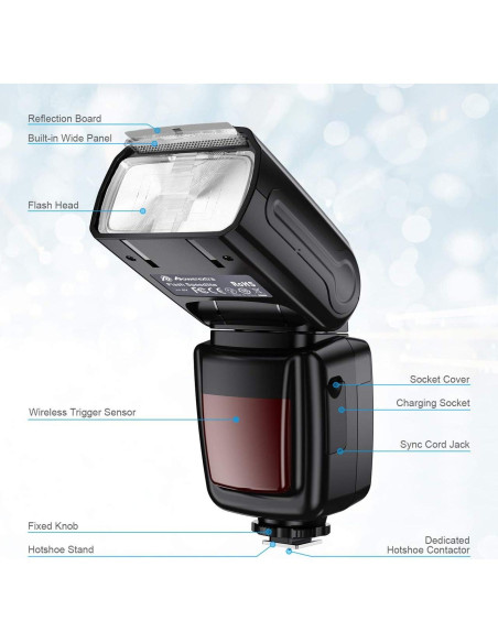 Flash Speedlite Powerextra FK310G Inalámbrico 2.4G para DSLR Flash Speedlite Powerextra FK310G Inalámbrico 2.4G para DSLR