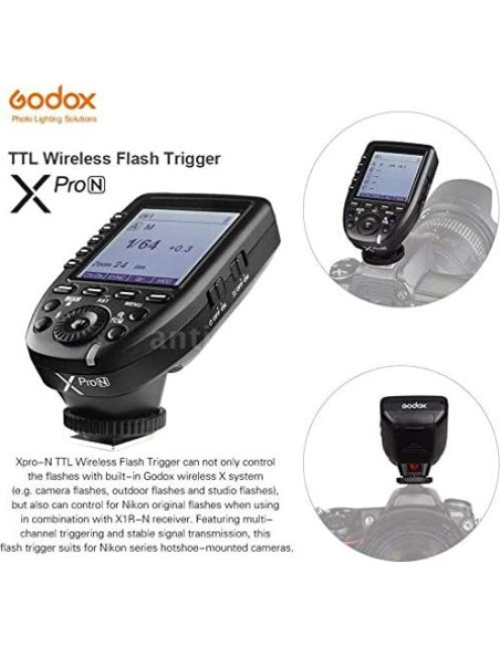 Flash Estroboscópico Godox AD300Pro 300Ws HSS 2.4G para Nikon Flash Estroboscópico Godox AD300Pro 300Ws HSS 2.4G para Nikon