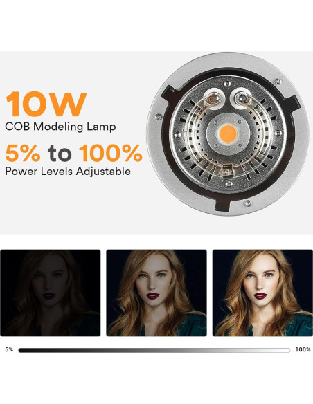 Flash Estroboscópico Godox MS200-V 200W Compacto TTL 2.4G Flash Estroboscópico Godox MS200-V 200W Compacto TTL 2.4G