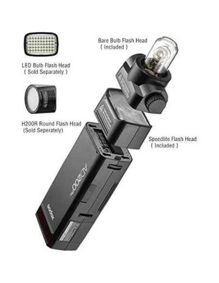 Flash Estroboscópico Godox AD200 Pro 200W TTL para Nikon Flash Estroboscópico Godox AD200 Pro 200W TTL para Nikon