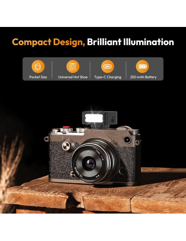 Flash Speedlite ULANZI SL01 Mini - Luz GN8 6500K para Cámaras