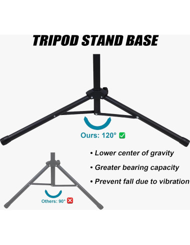 Soporte de Micrófono GLEAM MIC-01 Trípode Ajustable 58-109 cm