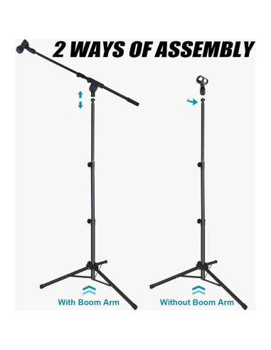Soporte de Micrófono GLEAM MIC-01 Trípode Ajustable 58-109 cm
