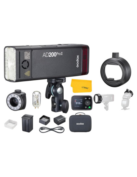 Flash Estroboscópico Godox AD200 Pro II 200W TTL Inalámbrico Flash Estroboscópico Godox AD200 Pro II 200W TTL Inalámbrico