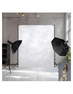 Fondo de Retrato Gris Claro Kate 1.5x2.2m Microfibra