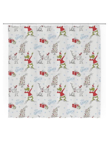 Cortina de Ducha Franco Grinch 182x182 cm Microfibra
