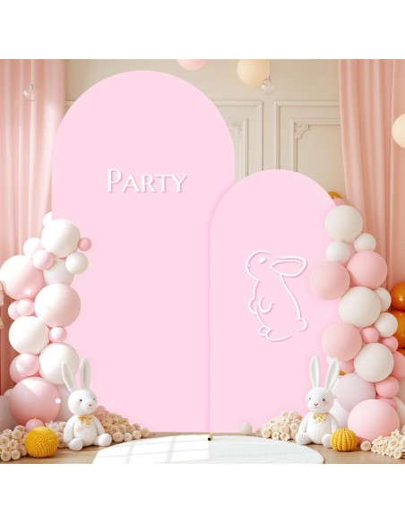 Set de 2 Fundas de Fondo Arco Rosa Chiara 2.2m y 1.8m Set de 2 Fundas de Fondo Arco Rosa Chiara 2.2m y 1.8m