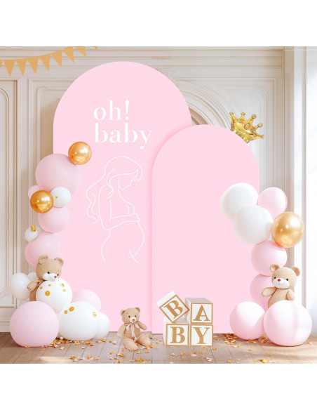 Set de 2 Fundas de Fondo Arco Rosa Chiara 2.2m y 1.8m Set de 2 Fundas de Fondo Arco Rosa Chiara 2.2m y 1.8m