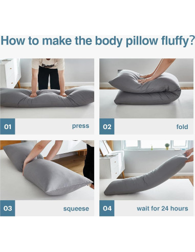 Almohada Corporal Acanva Fluffy 50.8x152.4 cm Lavable
