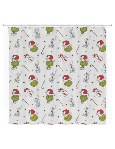 Cortina de Ducha Franco Grinch 182x182 cm Microfibra