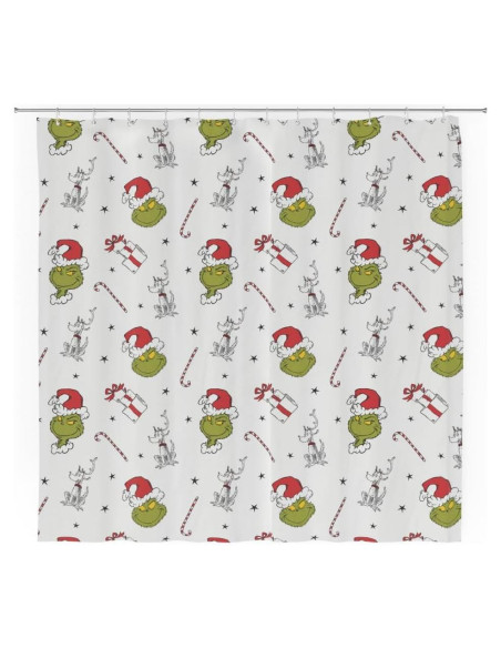 Cortina de Ducha Franco Grinch 182x182 cm Microfibra Cortina de Ducha Franco Grinch 182x182 cm Microfibra