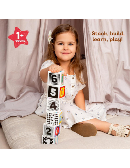 Cubos de Madera Kids Hits - Set de 6 Bloques Apilables Cubos de Madera Kids Hits - Set de 6 Bloques Apilables
