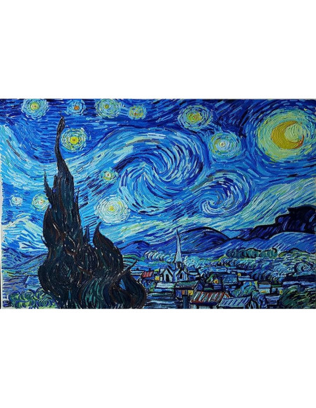 Fondo de Vinilo Noche Estrellada Van Gogh 270x180cm Decoración Fondo de Vinilo Noche Estrellada Van Gogh 270x180cm Decoración