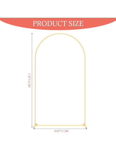 Soporte de fondo de arco dorado ITEFDTUTNE 2.58kg 7.2x1.2m Soporte de fondo de arco dorado ITEFDTUTNE 2.58kg 7.2x1.2m