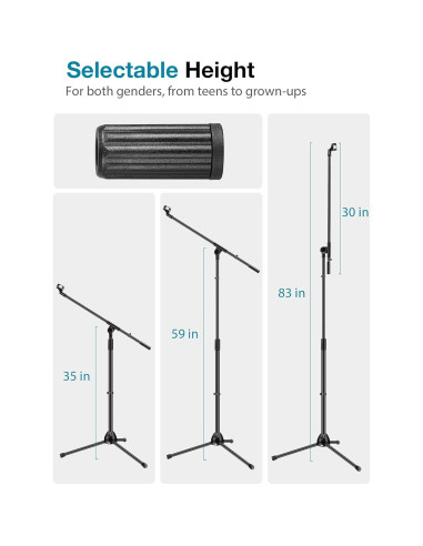 Soporte de Micrófono InnoGear TS280 Ajustable 89-150 cm