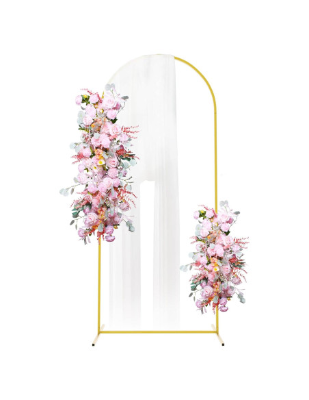 Soporte de Arco Metálico Putros 1.83x0.79M Dorado para Bodas Soporte de Arco Metálico Putros 1.83x0.79M Dorado para Bodas
