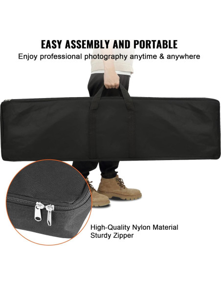 Soporte de Fondo VEVOR 3x3m Ajustable con Abrazaderas y Bolsa Soporte de Fondo VEVOR 3x3m Ajustable con Abrazaderas y Bolsa