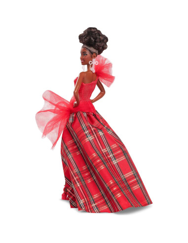 Muñeca Barbie 2024 de Vacaciones con Vestido a Cuadros