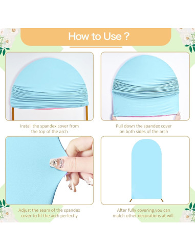 Cubiertas de Fondo Redondas 2 en 1 OurWarm Rosa y Azul 4FT-6FT