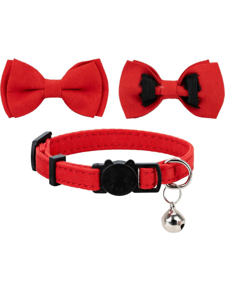 Collar para Gato Gyapet con Campana y Pajarita 2pcs Ajustable Collar para Gato Gyapet con Campana y Pajarita 2pcs Ajustable