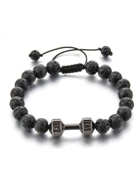 Pulsera de Lava y Perlas Difusoras Manhattan Edge 19.81 cm