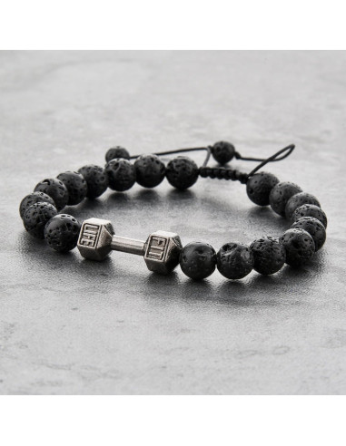 Pulsera de Lava y Perlas Difusoras Manhattan Edge 19.81 cm