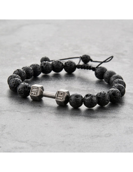 Pulsera de Lava y Perlas Difusoras Manhattan Edge 19.81 cm