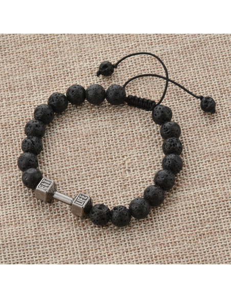 Pulsera de Lava y Perlas Difusoras Manhattan Edge 19.81 cm