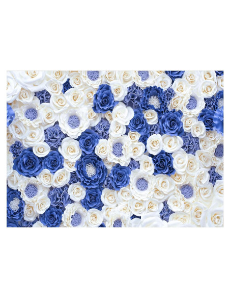 Fondo de Fotografía Vinilo 2.4x1.8m Flores Azules DH-87 Fondo de Fotografía Vinilo 2.4x1.8m Flores Azules DH-87