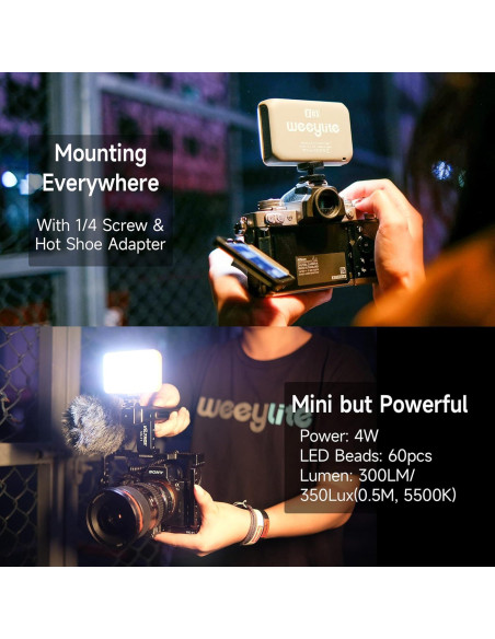 Luz de Relleno RGB Weeylite S03 Portátil LED 1000mAh Luz de Relleno RGB Weeylite S03 Portátil LED 1000mAh