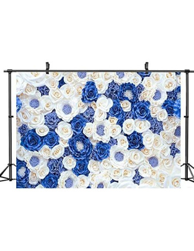 Fondo de Fotografía Vinilo 2.4x1.8m Flores Azules DH-87