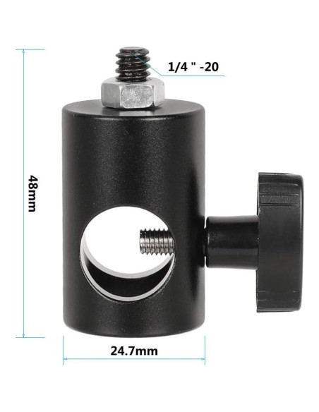 Soporte de Luz CAMVATE 16mm con Adaptador 1/4"-20 Soporte de Luz CAMVATE 16mm con Adaptador 1/4"-20