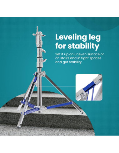Soporte de Acero Lowboy Pro Flashpoint 1.70m con Pierna Niveladora