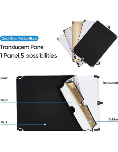 Reflector de Luz 5-en-1 Soonpho 60x90cm Plegable con Bolsa