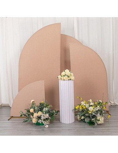 4 Fundas de Soporte de Fondo Spandex Nude para Eventos