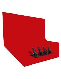 Fondo de Poliéster ISSUNTEX 2.7x4.5 m Rojo para Fotografía