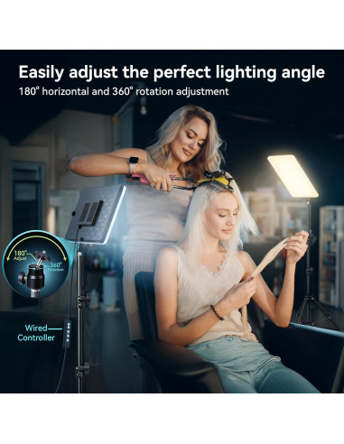 Kit de Luz LED para Video Scrhot con Trípode 132cm USB